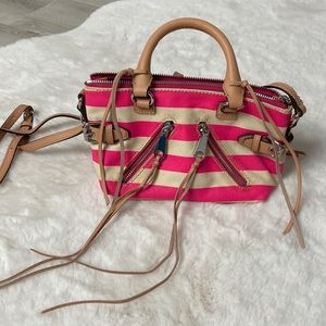 Rebecca Minkoff canvas painted mini cross body bag